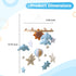 Skdqiee Crib Mobile, Sun Hot Air Balloon Design, Handmade Felt Decorations, Cloud, Star, and Balloon Hanging Toys