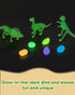 sikmcle Set 3-6+ Dinosaur Sensory Bin Toy for Toddlers and Play Sand for Kids Include Glow in The Dark Dinosaur Ages