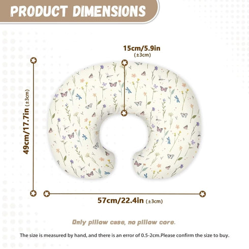 Hechitok Flower Nursing Pillow Cover, Premium Quality Soft Breast Feeding Pillow Covers Great for Breastfeeding Moms