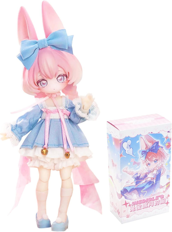 CALEMBOU BJD Blind Box, Jumping Moon Time Rabbits Series 16cm Ball Jointed