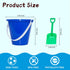 Holady 12 Pack 5'' Inch Summer Sand Beach Buckets Pail with Beach Shovels,Sand Bucket Water Bucket for Beach Fun Great
