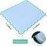 (31.5 31.5) TIASUSAN Blue Mahjong Mat x with Black Carrying Bag, Anti-Slip, Noise-Reducing Mahjong Mat for Table