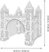 1 Set 3D EXCEART Colorizing Castle Paper Fairy Tale Castle Paintable Cardboard Castle Kids Art Craft Supplies