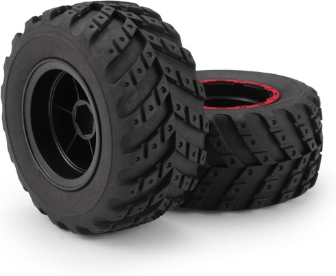 HAIBOXING RC Cars Accessories Tires, 1/12th Scale Brushless RC Truck Spare Parts Wheel Complete Red 2pcs Apply to HBX 903 & 903A (90115B) by HAIBOXING