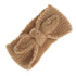 Utaly Winter Cute Kids Baby Girls Knit Rabbit Knotted Headband Earwarmer (Beige + Tan, Stretchy)