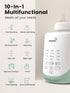 10-in-1 Grownsy Nutri Bottle Warmer with Innovative Auto-Lift Feature, Fast Baby Bottle Warmer with Night Light, Retain