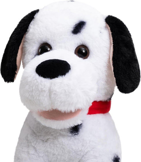 Dalmatian Stuffed Animal Plush Toy - 13 Inch Dalmatian Puppy Dog with Red Collar - Gift for Kids