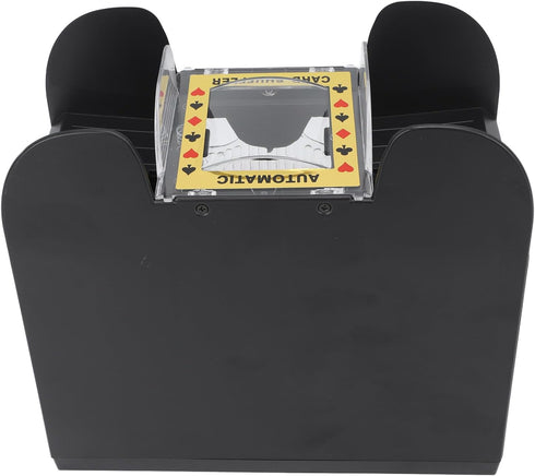 Automatic Card Shuffler, 1-6 Deck Battery Powered Machine, Lower Noise Electric Poker Shuffler for Home