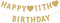 Gold Happy 11th Birthday Banner, Glitter Decorations for 11 Years Old Boy or Girl Party Supplies