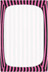 Pigsaly 28x52 inch Crib Sheets Hot Pink Black Vertical Stripes Baby Sheet for Standard Crib Mattress Boys Girls Toddler