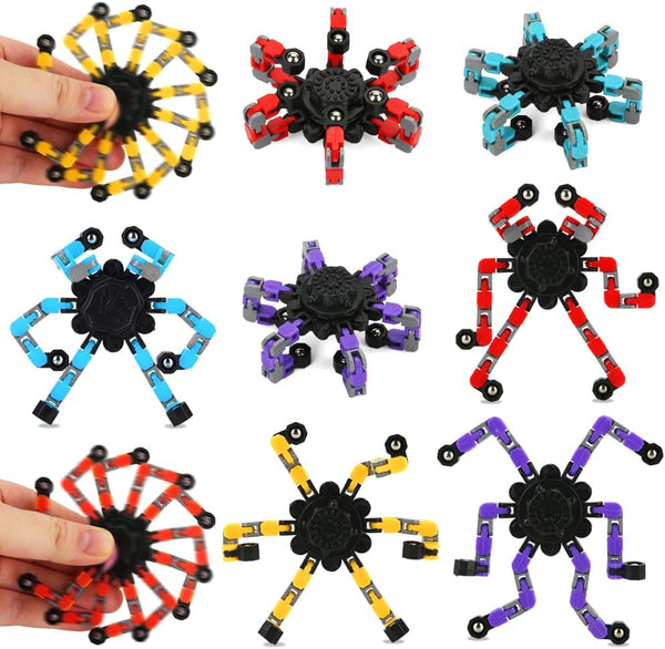 Fidget Spinners, 8 Pack Transformable Fidget Spinners Toys Party Favors for Kids