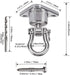 Stainless Steel Hanger with Smooth Swing Bearings - Heavy Duty 180°+360° Swivel Hook, 1500 lb Capacity for Hammock Chair
