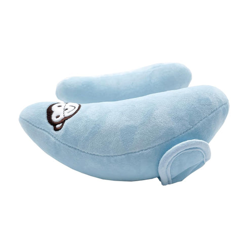Adjustable Baby Head Neck Support, Portable Toddler Travel Pillow for Car Seat Stroller, Blue Banana Travel Headrest