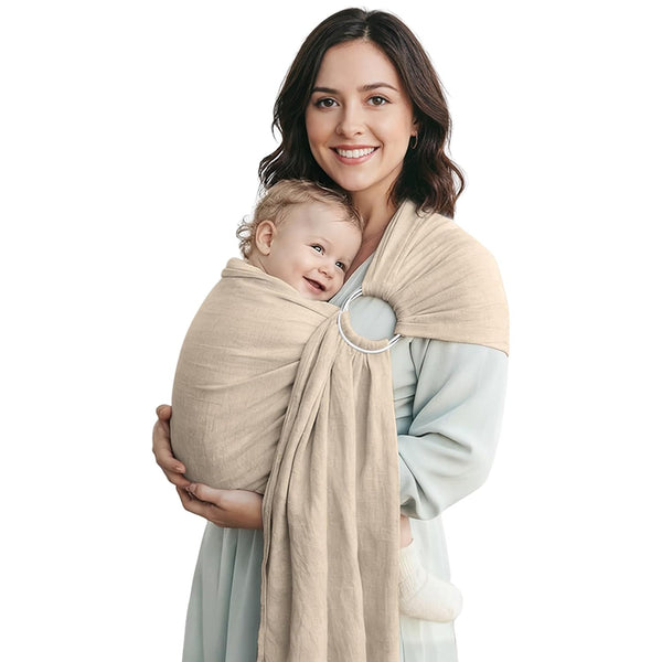 Baby Ring Sling Wrap, Lightweight Baby Carrier Sling Toddler Sling, Cotton Infants