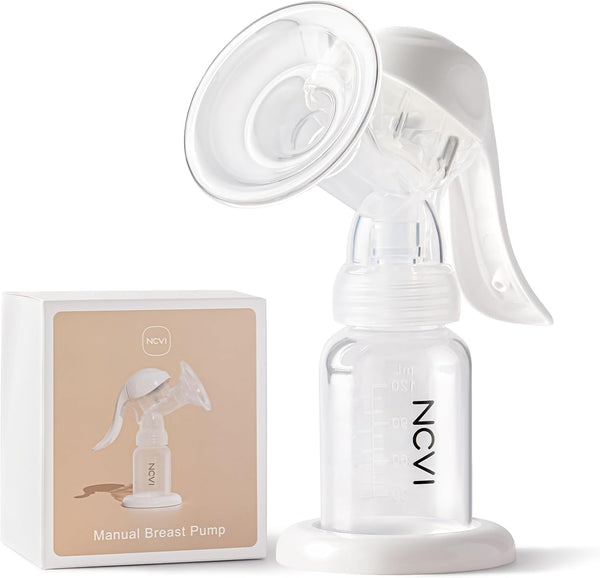 NCVI Manual Breast Pump for Breastfeeding Small Nipple, 20mm Silicone Soft Flange