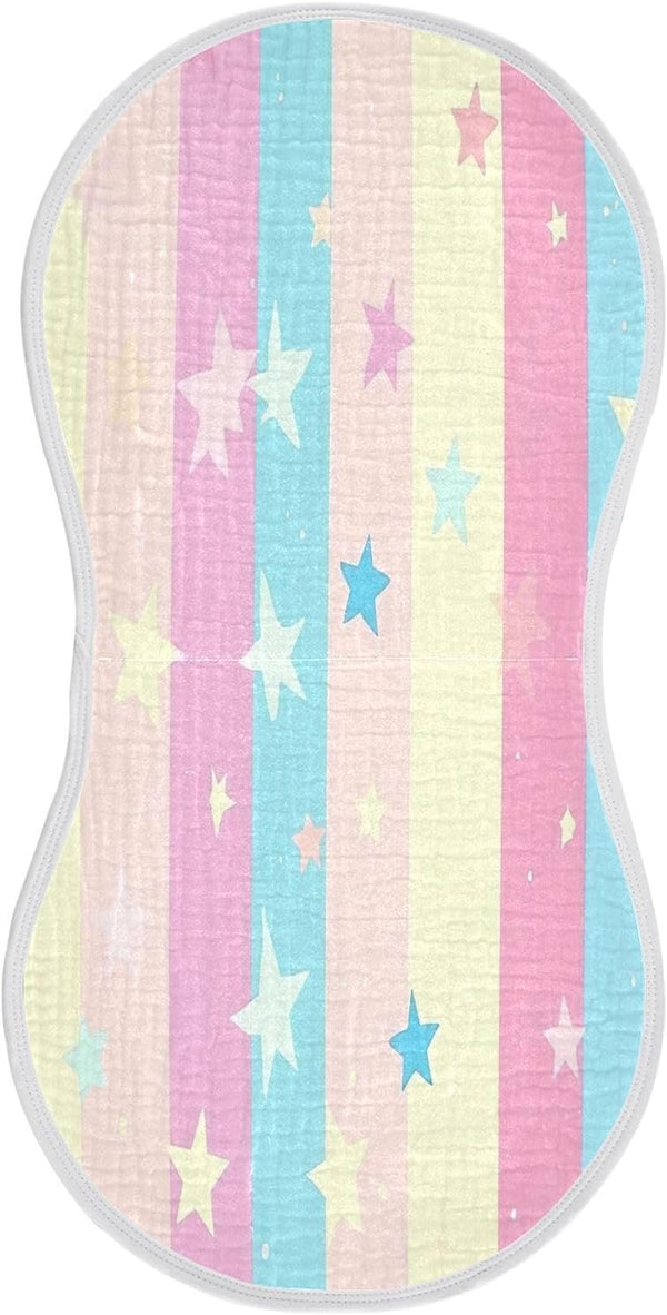 YEGAME Muslin Baby Burp Cloths Set of 1 - Star Super Absorbent Cotton