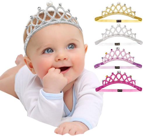 DANMY Baby Girl Super Elastic Headband, Toddler Hair Band Soft Headwrap Crown Hair Accessories