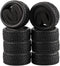 8pcs 1/10 On Road Soft Tires for RC 1:10 Touring Car Wheels Rim - Black