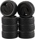 8pcs 1/10 On Road Soft Tires for RC 1:10 Touring Car Wheels Rim - Black