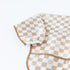 Bumkins Sleeved Bib for Baby and Toddler, Essential Long Sleeve Mess Saving Food Catcher, 6-24 Mos, Sand Check