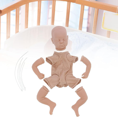 Reborn Doll Kit, 19 Inch Simulation Baby Dolls Accessories, Unpainted Baby Doll Mold with Limbs, Head, Body