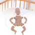 Reborn Doll Kit, 19 Inch Simulation Baby Dolls Accessories, Unpainted Baby Doll Mold with Limbs, Head, Body