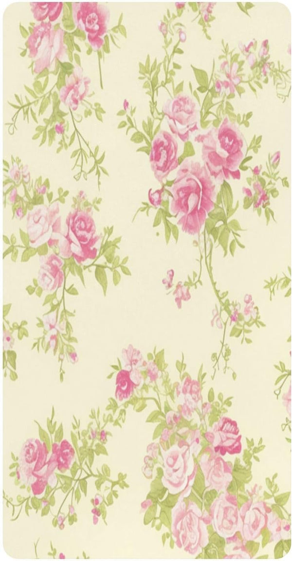 Bseiialft Pink Floral Vintage Crib Sheets for Boys Girls Soft and Breathable Cotton