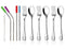 15 Pieces Toddler Kids Utensils Set, Stainless Steel Safe Baby Utensils, 3 Toddler Forks, 3 Toddler Spoons