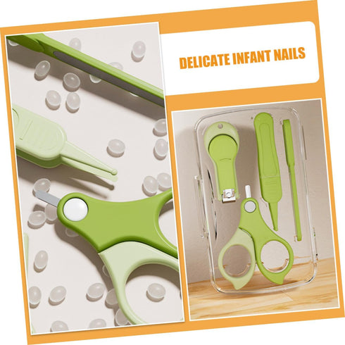 HEALSOPTHY Trimmer Nail Clippers Kit with Nail Filer and for Grooming Travel-Friendly for Newborns