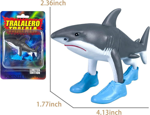 TJLMCORP 4.5 Inches Long Italian Brainrot Action Figure,Tralalero Tralala Shark Figures Toys Desk Accessories for Men