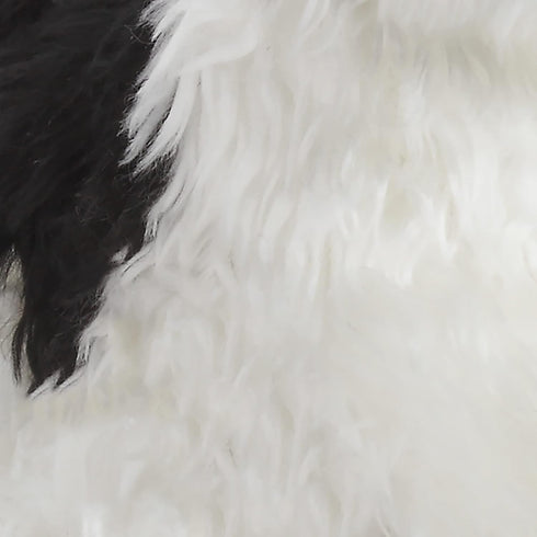 DEMDACO Sitting Small Havanese Dog Plush Stuffed Animal - Black and White