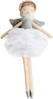 Mon Ami Angel Stuffed Doll, 15" Silver Plush Doll for Little Girls, Soft Elegant Toy or Room Decor