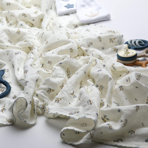 Set Ladore Baby Gifts Swaddle Blanket & Cloth (Florel/Boys)