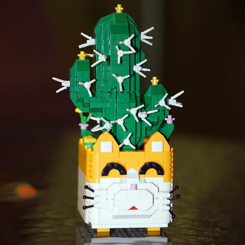 Myweyde Set (753Pcs) Micro Building Blocks - Cats & Cactus for Adults & Kids