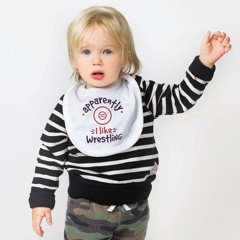 ChalkTalkSPORTS Wrestling Baby & Infant Bibs | Soft Microfiber Wrestle Baby Bibs