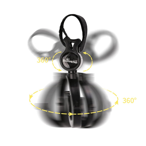 4 Pack, 360 10 lbs SUNVENO Stroller Hooks for Diaper Bag Baby Travel Essential Heavy Duty Rotating Clips, Universal