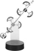HEALLILY Perpetual Motion Desk Toy, Silver Iron Home Office Decor, Science Gift for Kids and Adults