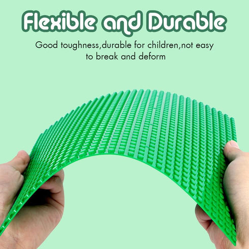 Lekebaby Classic Baseplates Building Plates, 100% Compatible with Major Brands, Pack of 6 Baseplates 10" x 10"