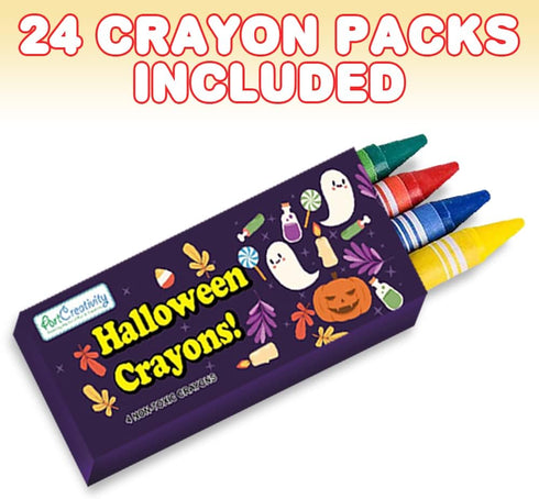 24 Pack 24 96 ArtCreativity Halloween Mini Coloring Book Kits for Kids Includes Small Coloring Books and Crayons