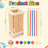 Pichoi 3-8, Montessori Game Wooden Board Game - Multiplayer Family Travel Game - Math Educational Fine Motor Skills Toy