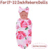 BABESIDE Reborn Baby Doll Blanket with Doll Headband for 17-22 Inch Babydolls, Baby Doll Wrap Towel Set