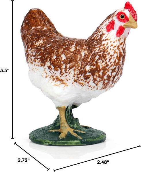 Farm Animals Figurines, 5 Piece Simulated Chicken Toy Statue Set, Realistic Cake Topper Gift