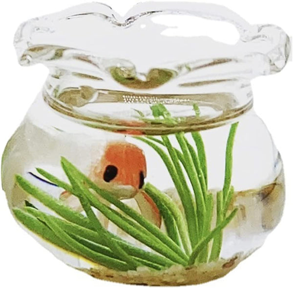 Dollhouse Fish Tank, 1:12 Scale Miniature Resin Accessories for Garden Scene Decor in Random Color