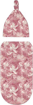 Sets Magnolia Floral Newborn Swaddle Blankets Hat Soft Baby Receiving Blanket Swaddle Sack for Baby Shower Infant Boy