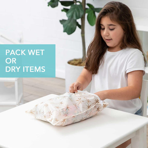 Pack, 2-pk Bumkins Waterproof Wet Bag for Baby, Travel, Swim Suit, Cloth Diapers, Pump Parts, Pool, Beach, Gym Clothes