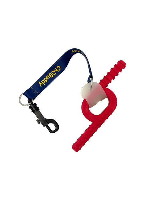 Chubuddy Navy Chewy Holders Set of (2) – Durable, Washable Chew Toy Tethers for Sensory Kids, Autism, ADHD
