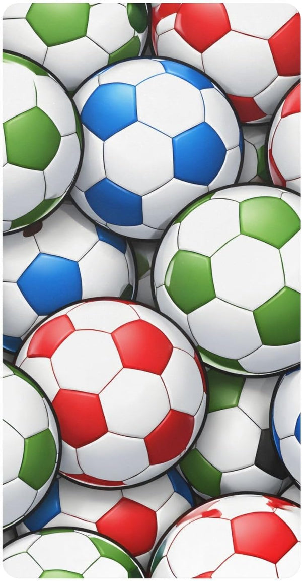 CZXW Colorful Soccer Balls Crib Sheets Fitted 52" x 28" Natural Cotton Soft
