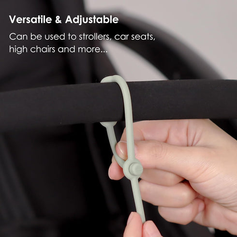 Toy Straps for Baby, Silicone High Chair Safety Straps for Toddler Bottles, Strollers, Cribs, Dinosaur Toys Straps 4PK