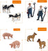 MEMOVAN Realistic Mini Barn Farm Toys Tractor Playset - Plastic Farm Animals, Cake Toppers, Toy Truck