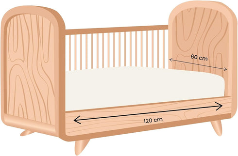Trois Kilos Sept 100% 60 120 cm - Baby Fitted Sheet - Cotton - Oeko-Tex Label - Stretch Jersey - Vanilla - x